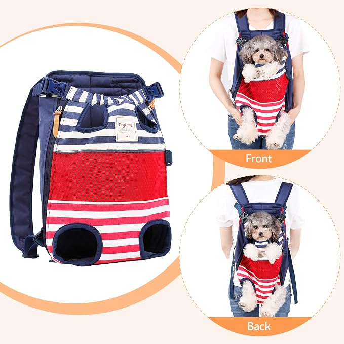Dog Carrier Backpack, Pet Front Carrier Backpack Legs Out Dog Chest Carrier - Image 5