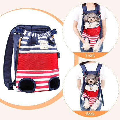 Dog Carrier Backpack, Pet Front Carrier Backpack Legs Out Dog Chest Carrier - Image 5