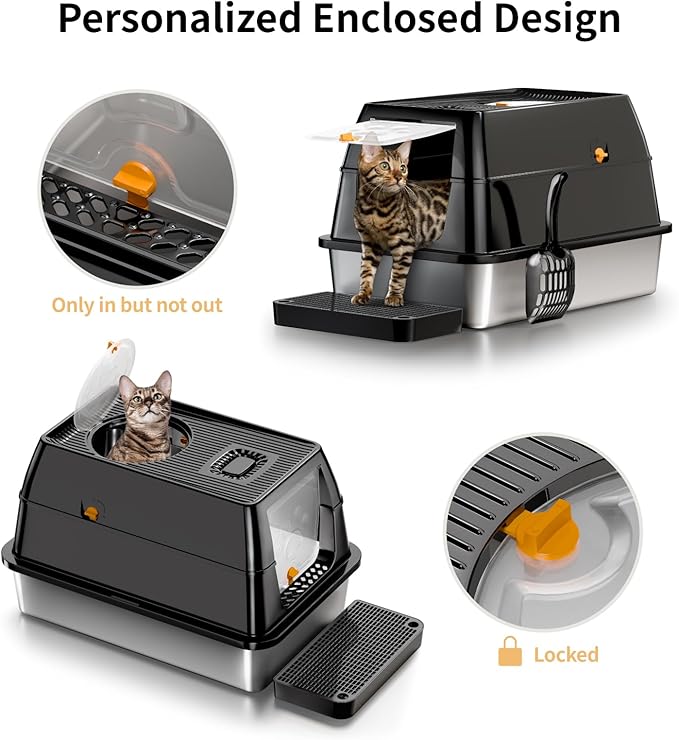 XL Stainless Steel Cat Litter Box - Image 5