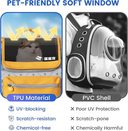 Cat and Dog Backpack Carrier, Foldable Breathable Pet Carrier Backpack - Image 5