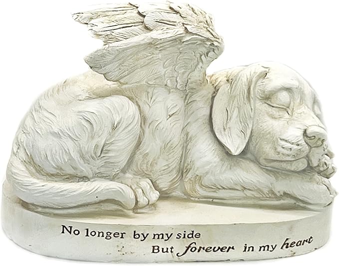 Bellaa Dog Statues 10 Inch Angel Wings Labrador Golden Retriever Puppy Pet by Bellaa