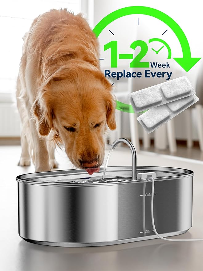3.4Gal Dog Water Fountain for Large Dogs, 13L Stainless Steel Large Pet Fountain - Image 4