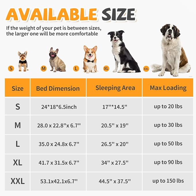 Makigued Orthopedic Dog Bed for Medium Dogs Egg Crate Foam Pet Sofa - Image 7