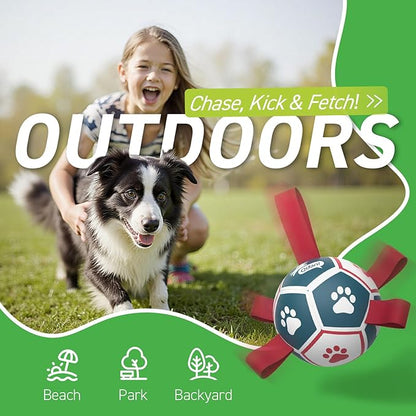 QDAN Small Dog Toys, Outdoor Indoor Toys to Keep Them Busy, Soccer Ball - Image 3