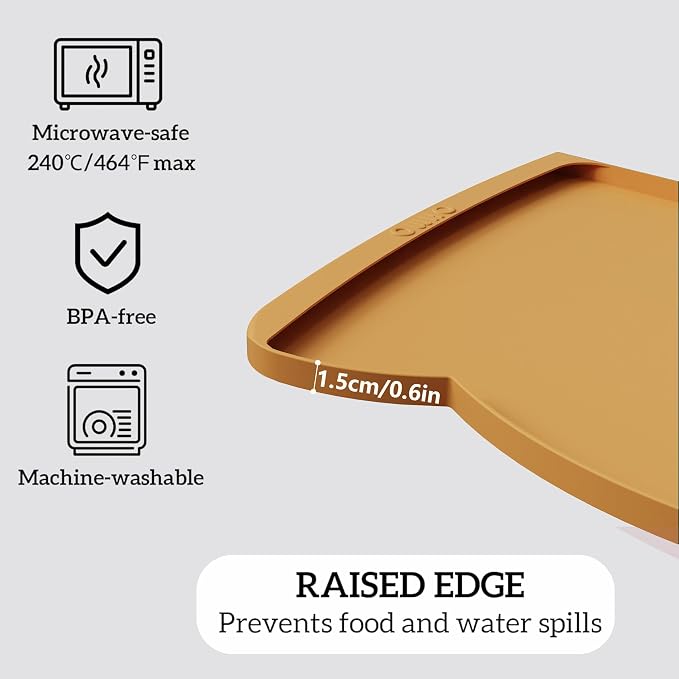 OHMO Dog Food Mat w/Residue Collection Pocket Silicone Pet Feeding Mat - Image 4