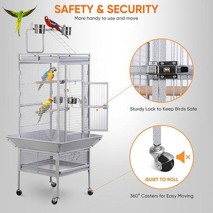 ZENY 61-inch Large Parrot Cockatiel Bird Cages - Image 4