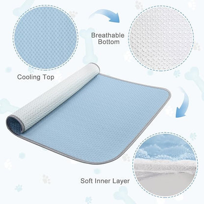 Summer Dog Cooling Mat Washable Ice Silk Self Cool Pad - Image 5