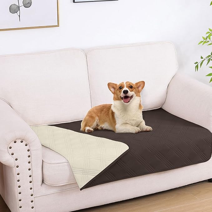 hyha Waterproof Dog Blanket, Reversible Pet Bed Blanket, Soft Sofa Couch Cover by hyha