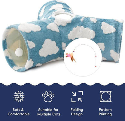 Tempcore Cat Tunnels for Indoor Cats, Cat Tube Toys 3 Way Collapsible, Pet Play - Image 7