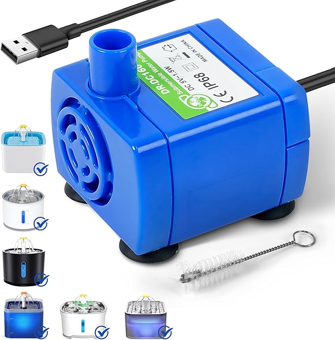 IP68 DR-DC160 Submersible Water Pump Cat Water Fountain Pump by BAOFUM