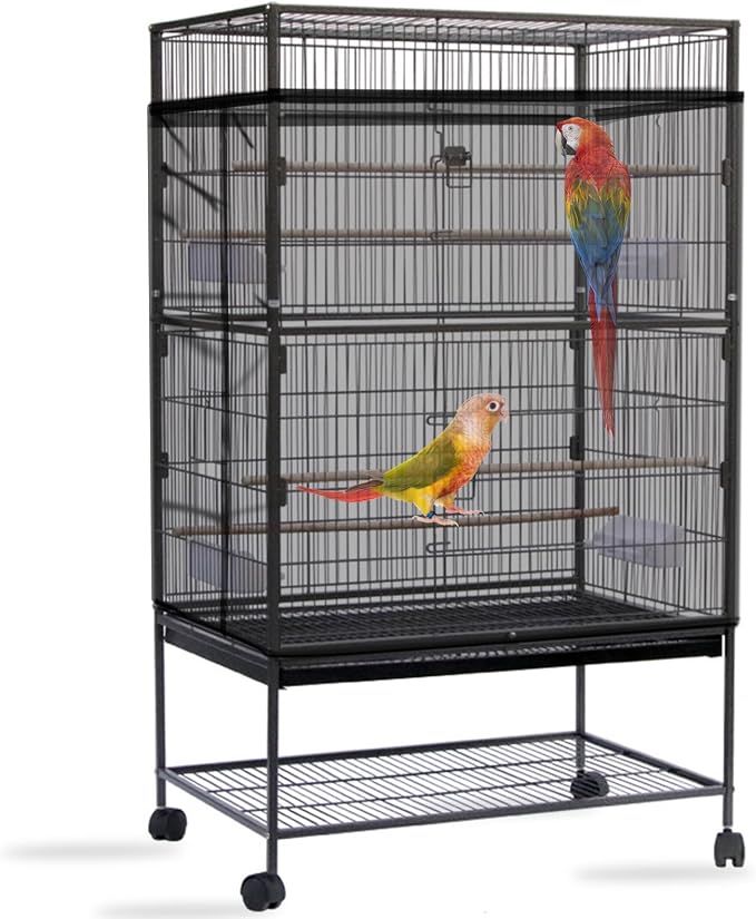 Daoeny Bird Cage Seed Catcher, Large Bird Cage Cover, Adjustable Soft Airy by Daoeny