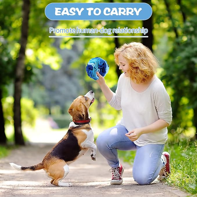 Droutti 3 Pcs Snuffle Ball for Dogs Stress Relief Interactive Dog Snuffle Ball - Image 5