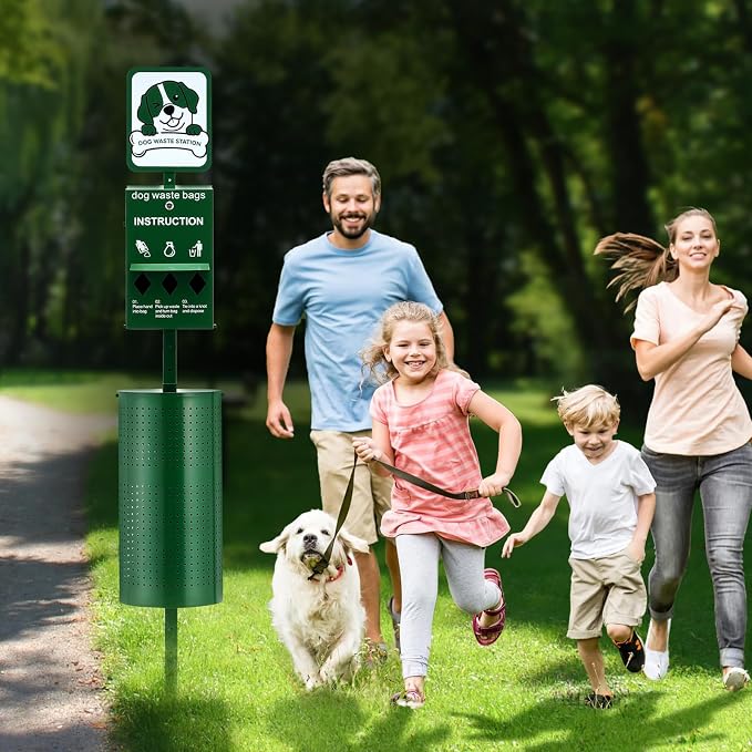 VEVOR Pet Waste Bin, 11.5 Gallon Dog Poop Station - Image 8