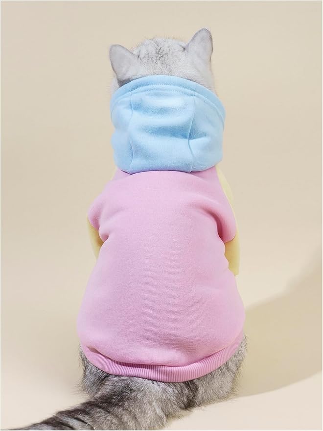 QWINEE Basic Dog Hoodie Sweatshirt Puppy Sweater Warm Cat Costumes Pet Clothes - Image 3