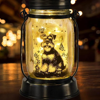 kyoryuger Schnauzer Gifts for Women/Men Schnauzer Solar Lanterns Dog Mom by kyoryuger