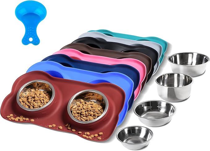Hubulk Pet Dog Bowls 2 Stainless Steel Dog Bowl by Hubulk