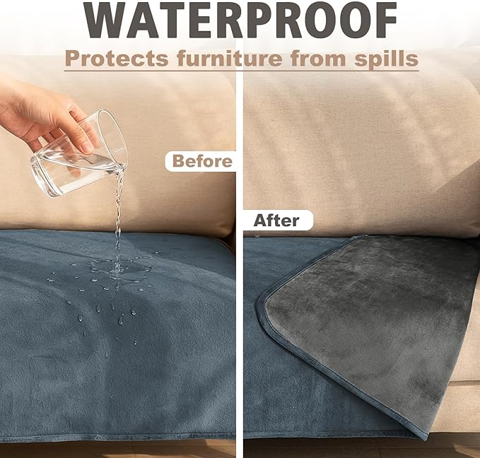 Ameritex Pet Bed Blanket Reversible 100% Waterproof Velvet Super Soft - Image 3