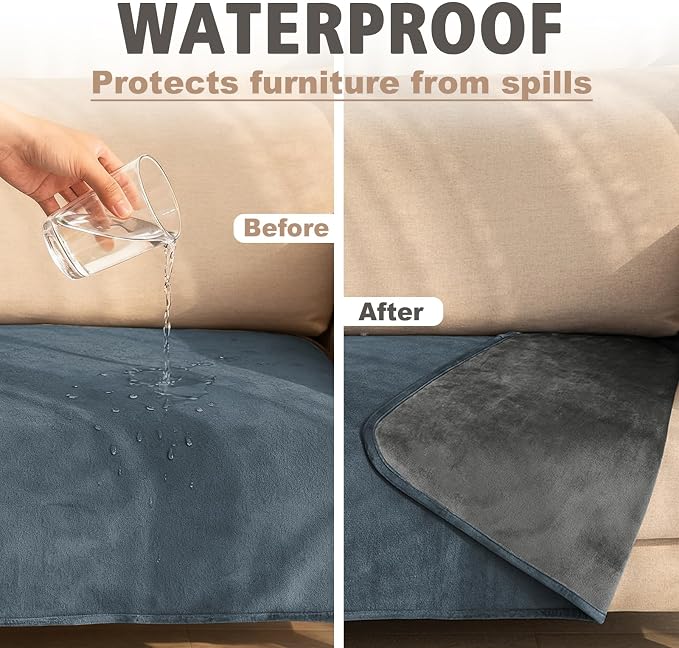 Ameritex Pet Bed Blanket Reversible 100% Waterproof Velvet Super Soft - Image 3