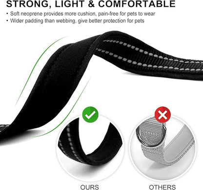 azuza Reflective Dog Collar, Soft Neoprene Padded Pet Collar - Image 3