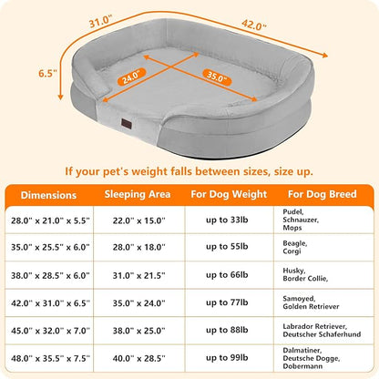 Dwanton Orthopedic Dog Bed for Large Dogs - Image 4