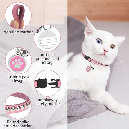 Leather Personalized Breakaway Cat Collar - Image 8