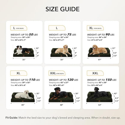Orthopedic XXL Dog Beds, Waterproof Egg Crate Foam Big Pet Bed - Image 5