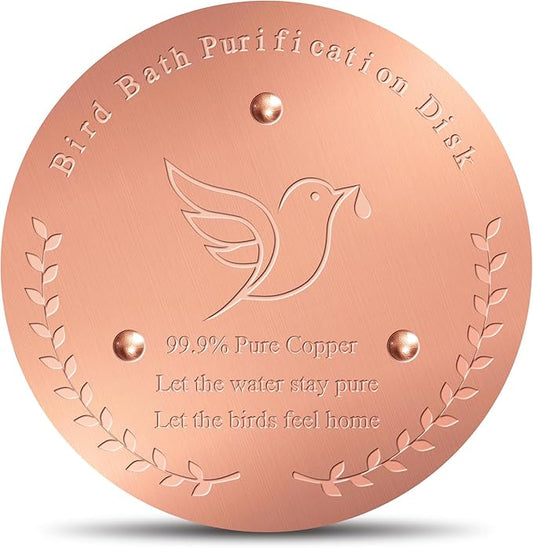 Bird Bath Copper Disk, Sturdy 1mm 99.9% Pure Copper Disk, Triple-Point Support by sonsil