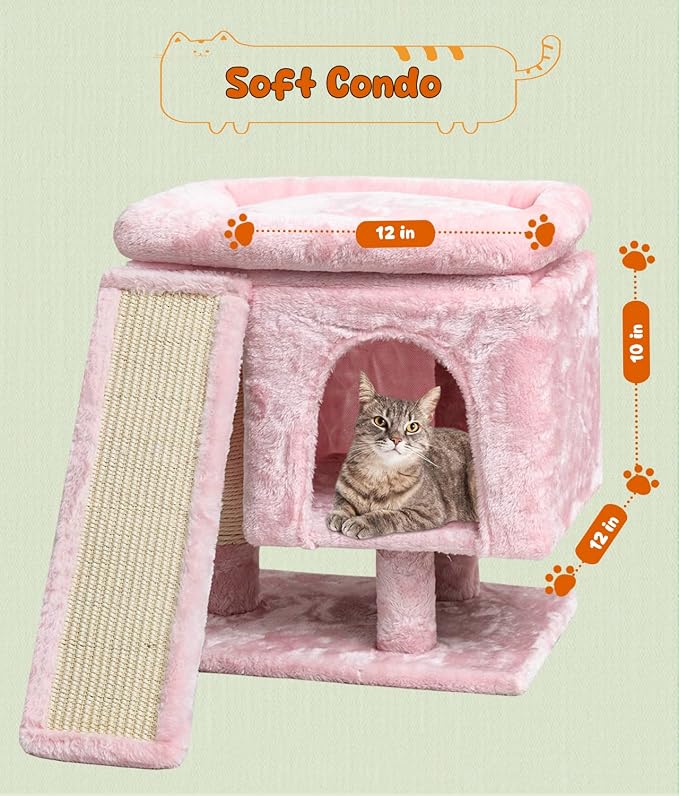 SYANDLVY Small Pink Cat Tree - Image 6