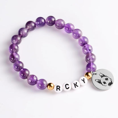 Custom Pet Portrait Bracelet Dog Cat Loss Memorial Keepsake Gift, Photo Engraved - Image 3