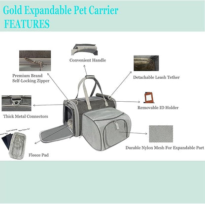 Mr. Peanut's Gold Series Big Apple XL Expandable Pet Carrier V3.0 - Image 5
