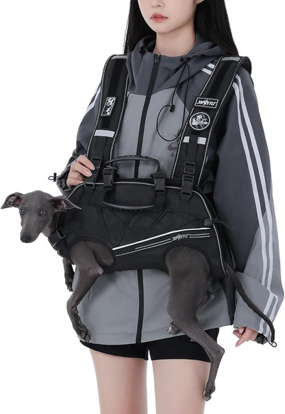 Dog Lift Harness for Small Dogs, Dog Backpack Carrier, Adjustable Padded by Petshome