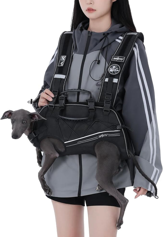 Dog Lift Harness for Small Dogs, Dog Backpack Carrier, Adjustable Padded by Petshome