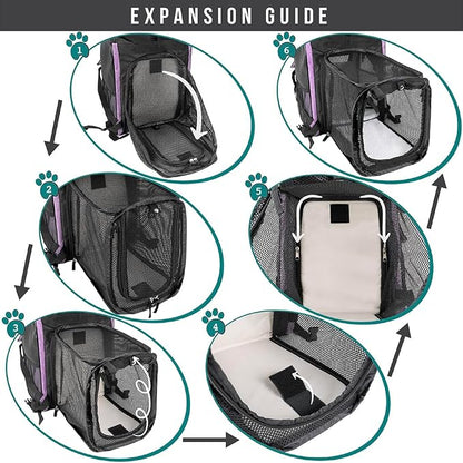 PetAmi Dog Cat Backpack Carrier, Expandable Pet Carrier Backpack - Image 3