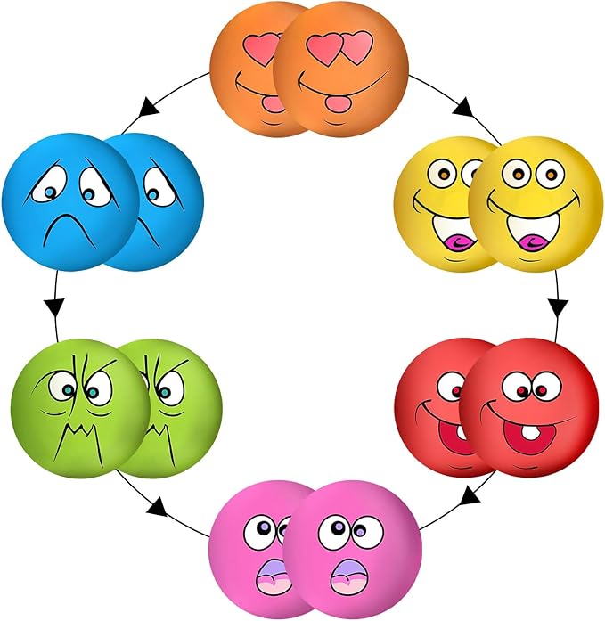 Squeaky Dog Toys Funny Face Chewing Latex Rubber Soft Fetch Play Interactive by Coricorsu