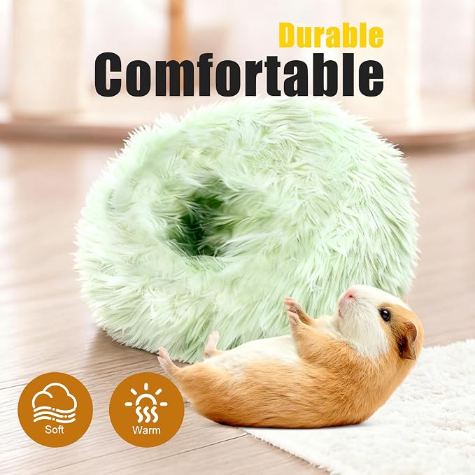 Guinea Pigs Bed Small Animal Bedding Donut-Shaped Burrowing Pet Bed Soft and - Image 3