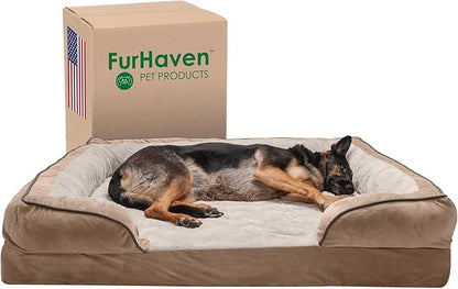 Furhaven Memory Foam Dog Bed for Large Dogs w/ Removable Bolsters & Washable by FurHaven