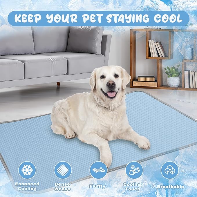 Summer Dog Cooling Mat Washable Ice Silk Self Cool Pad - Image 2
