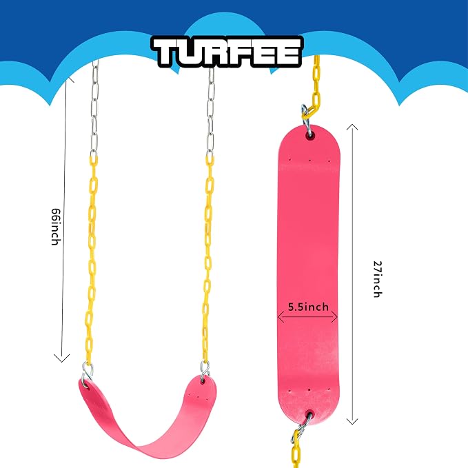 TURFEE 2 Packs Heavy Duty Swing Seat, Swing Set Accessories Replacement - Image 5