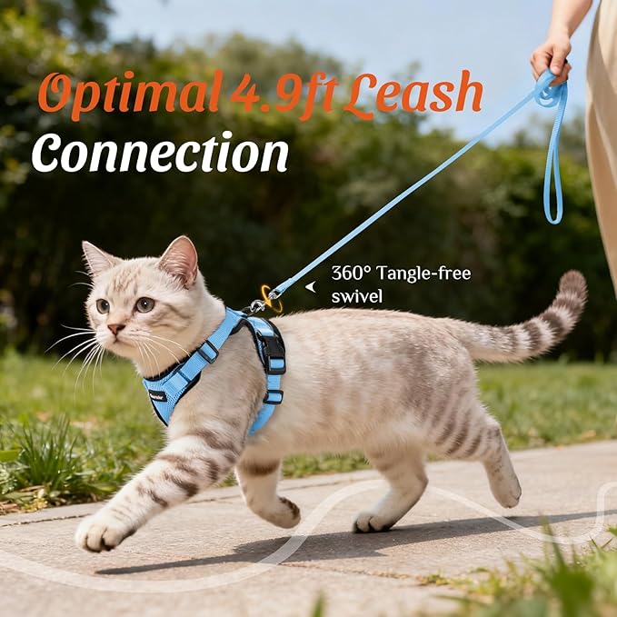 Dooradar Cat Harness and Leash Set, Escape Proof Safe Adjustable Kitten Vest - Image 7
