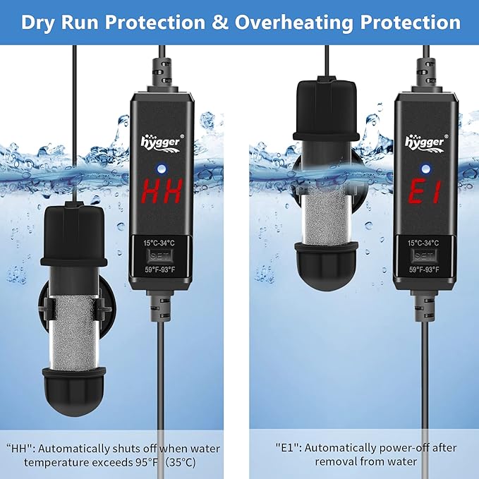 hygger Small Aquarium Betta Heater, Submersible Fish Tank Heater - Image 3