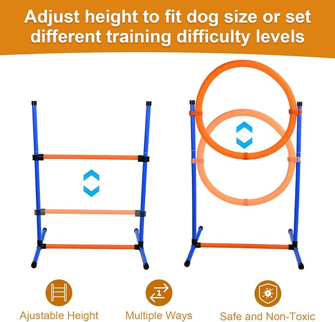 Agility Training Equipment for Dogs, Dog Agility Course Backyard Set Include - Image 6