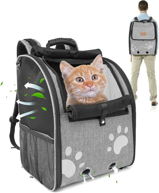 Cat Carrier Backpacks for Kitty Small Dog up to 15 lbs, Lightweight and by HOME