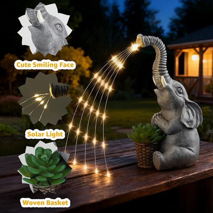 Lyeasw Solar Garden Decor Elephant Statues – Birthday Gifts - Image 7