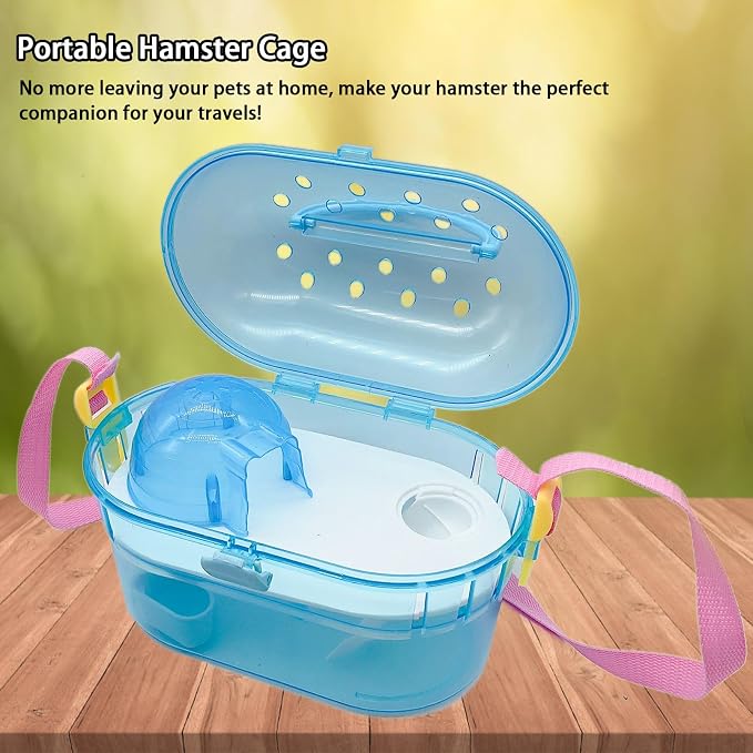 Portable Hamster Cage Syrian Hamster Carry Travel Cage - Image 7