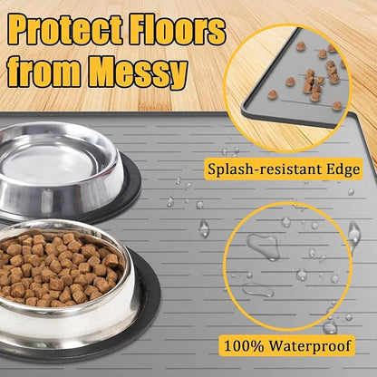 51.2"x25.6" Largest Dog Food Mat, XXXXL Silicone Dog and Cat Mat - Image 5