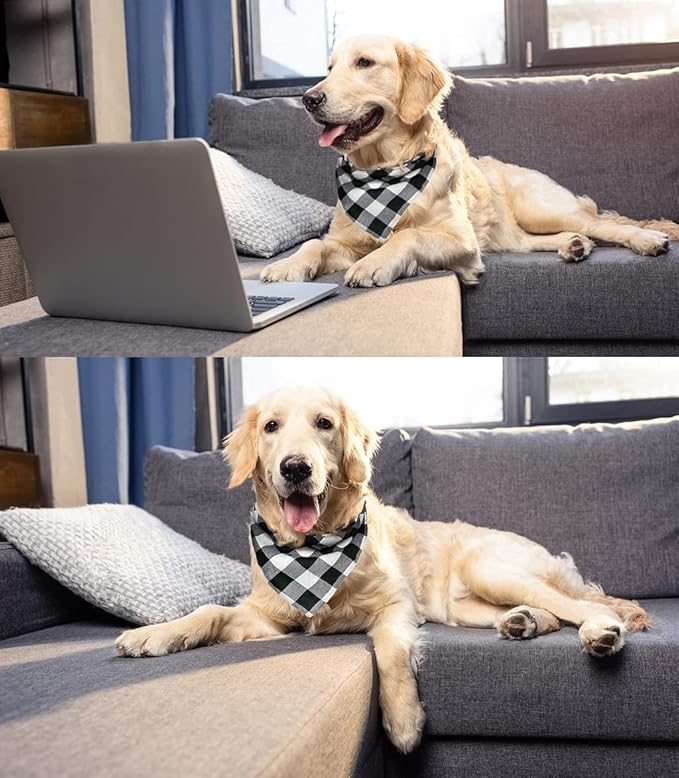 Christmas Plaid Dog Bandana - Image 6