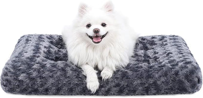 KSIIA Washable Dog Bed Deluxe Plush Dog Crate Beds Comfy Kennel Pad Anti-Slip by KSIIAPetProducts