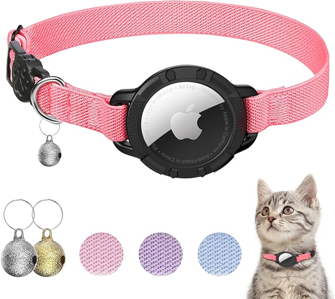 AirTag Cat Collars, Stretchy Collar by Sucegi