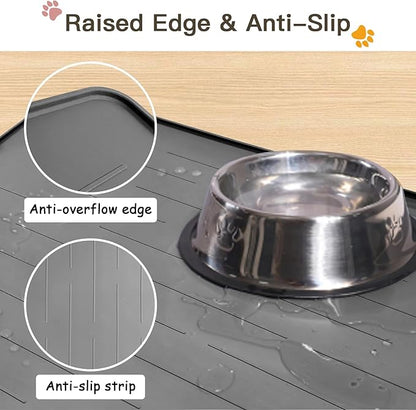Largest Dog Food Mat, 39.5"x29.5" Silicone Dog and Cat Mat - Image 3