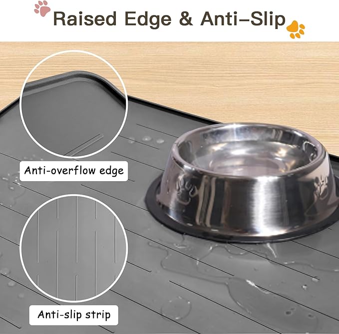 Largest Dog Food Mat, 39.5"x29.5" Silicone Dog and Cat Mat - Image 7